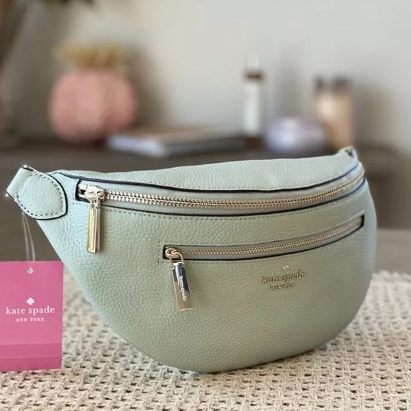 Kate Spade New York Leila Leather Belt Bag Fanny Pack in Light Pistachio - Picture 2 of 5